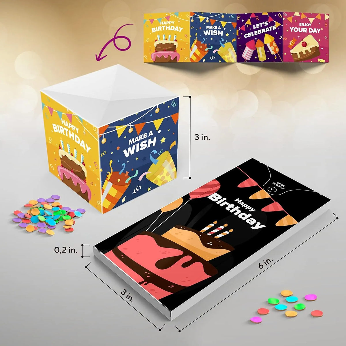 ✨Buy 1 Free 1 ✨Christmas Exploding Confetti Surprise Card – Pop-Up Joy in Every Envelope 🎄✨