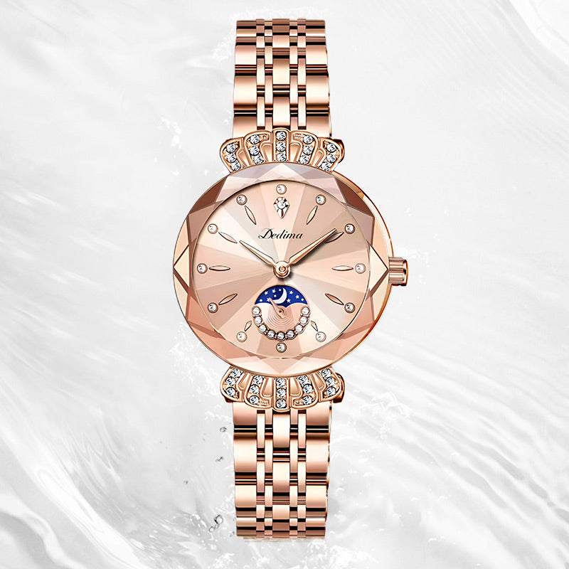 🎀Christmas gifts🎀Fashionable Diamond Moon Star Watch for Women