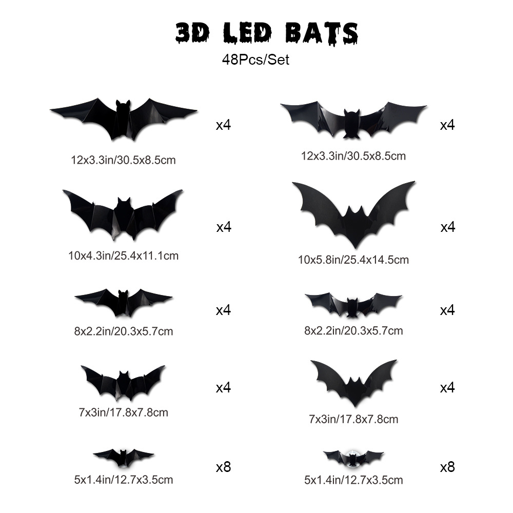 🦇Halloween 3D Bat LED Wall Light Decor
