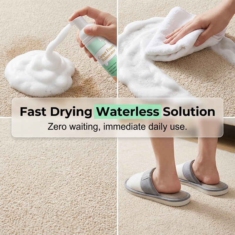 🎁BUY 1 GET 1 FREE🎁💦🧼Waterless Carpet Foam Stain Remover with Towel