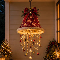 Lighted Santa Hat Hanging Chandelier 🎅