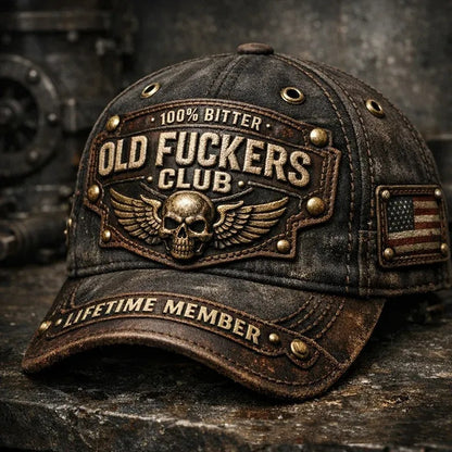 🔥2026 Hot Sale🔥Old Fuckers Club Vintage Embroidered Cap🧢