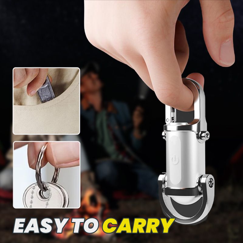 🔥1200LM Super Bright Mini Keychain Flashlight Waterproof mobile phone power bank