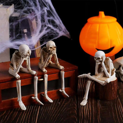 2025 Don't Listen / Don't Look / Don't Say / Creative Halloween Skull Decoration