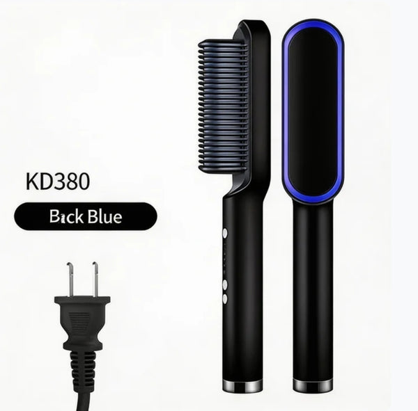 ✨ 2-in-1 Ionic Hair Straightening Brush – Smooth, Straight or Curl in Minutes (5 Heat Levels)