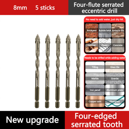 🔥2026 Hot Sale🔥High-Strength 4-Flute Serrated Eccentric Drill Bit Kit