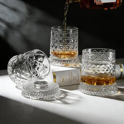 🥃Luxury 360° Spinning Crystal Glass