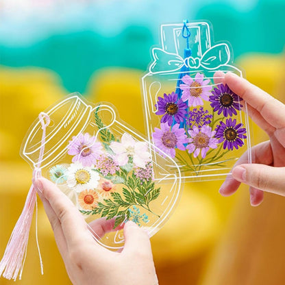 🎁🌸Transparent DriedFlower Bookmarks-DIY Bookmarks