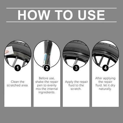 🔥Buy two  get one free🌟🖊️ Wheel Scratch Repair Pen - Fix Curb Rash in 10 Min | Rust-Proof Formula