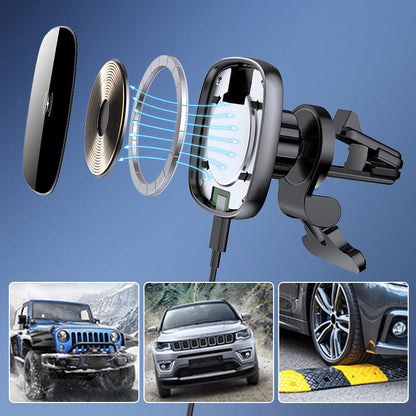 Magnetic wireless charger for mobile phones