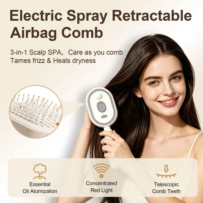 🔥Last Day Sale 🔥Electric Spray Air Cushion Massage Comb