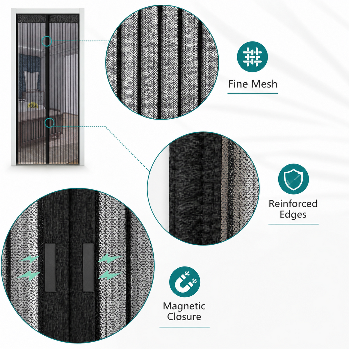 💕🧲Summer Limited-Time 50% OFF 🦟Magnetic Screen Door – Hands-Free Auto-Close Mesh Curtain for Bug
