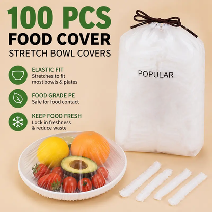 🔥BUY 1 GET 1 FREE🔥100PCS Disposable Stretch Food Covers for Bowls & Plates