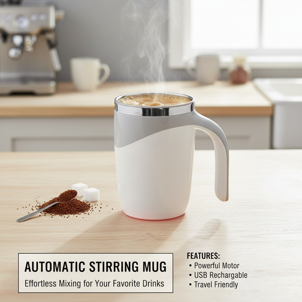 ☕Automatic Mixing Cup Electric Rotating Coffee Cup Stainless Steel Mug Milk Shake Rotating Magnetic Mug Water Cups