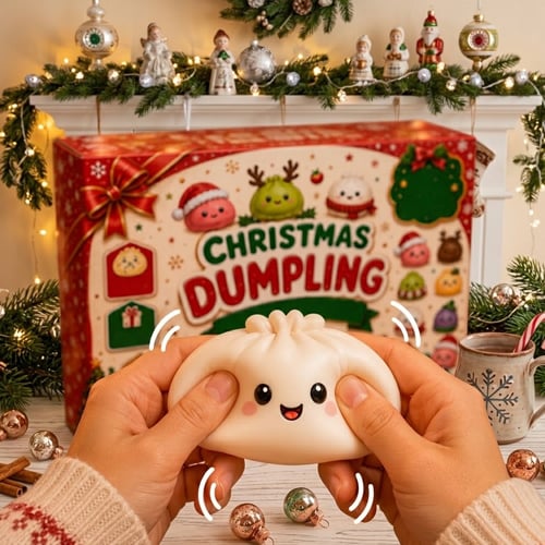 🎄Christmas Dumpling Squishy Advent Calendar – 24 Surprise Toys