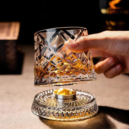 🥃Luxury 360° Spinning Crystal Glass
