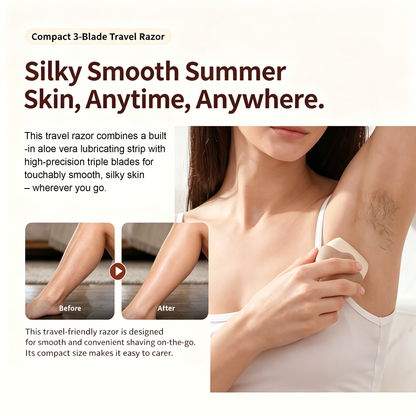 🥳2026 HOT SALE🥳💞50K+ SOLD!⏳✨Portable 3-Layer Hair Shaver with Rotating Cover