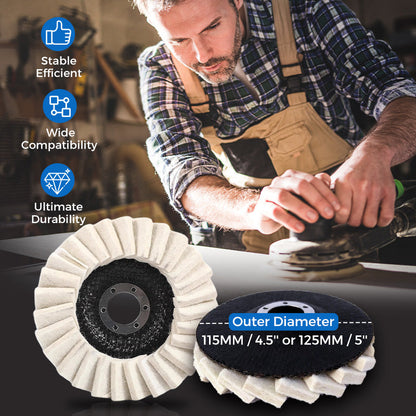 🔥LAST DAY -50% OFF🔥✨ Achieve A Mirror Finish –Wool Felt Flap Polishing Disc