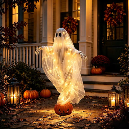 👻Swirling Ghost Pumpkin Yard Lamp🎃