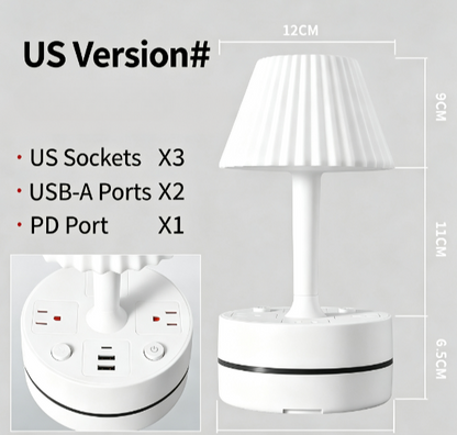 💡 Bedside Lamp with Charging Station – Light Up & Power Up Your Nightstand 🔌