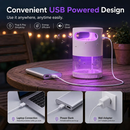🔥Quiet UV Mosquito Trap – Chemical-Free & Safe for Kids & Pets🦟