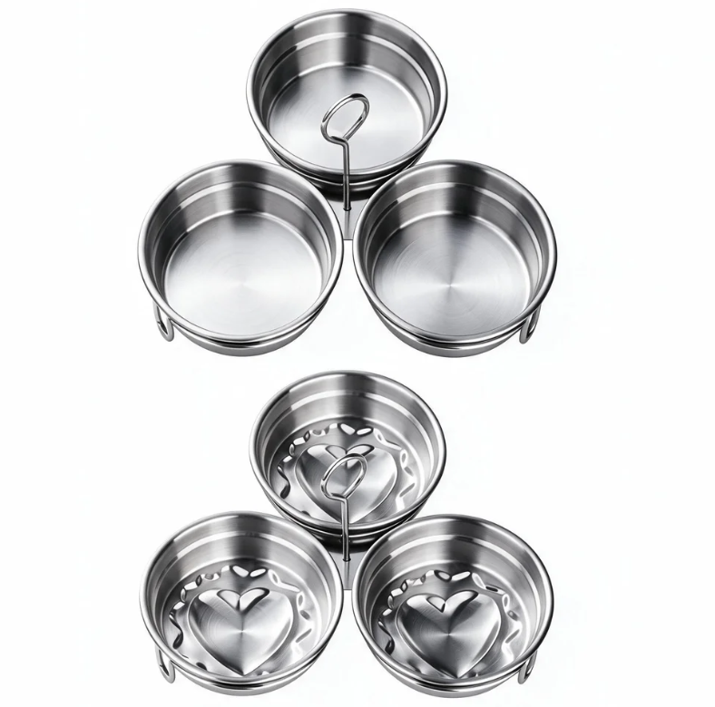🎉 2026 Sale — Over 14,000 Sold! 🍳 3-in-1 Stainless Steel Egg Poacher – Poach, Steam, Bake – 304 Steel, Non-Stick Release, One Pan, Endless Breakfasts ✨