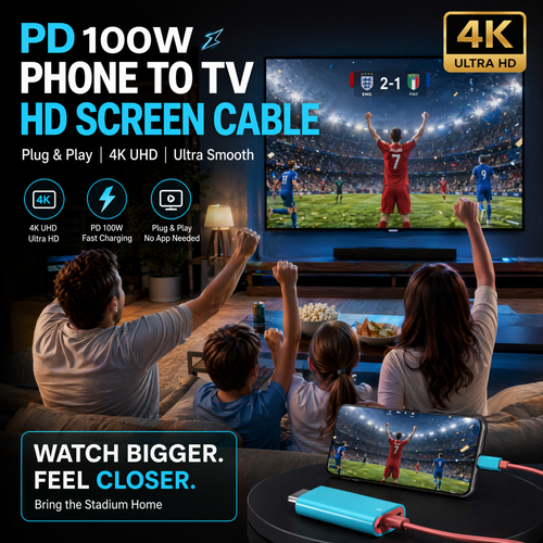 📱➡️🖥️ 50% DISCOUNT! Stop squinting! This 2m USB-C HDMI cable with PD turns your Switch, tablet or phone into a real console - play and charge together, without lag!