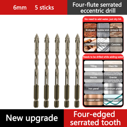 🔥2026 Hot Sale🔥High-Strength 4-Flute Serrated Eccentric Drill Bit Kit