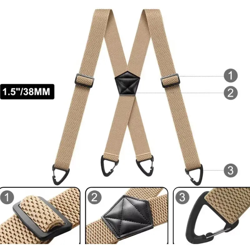 🔥BUY1 FREE 1📢Men's X-Back Suspenders with Hook Clips