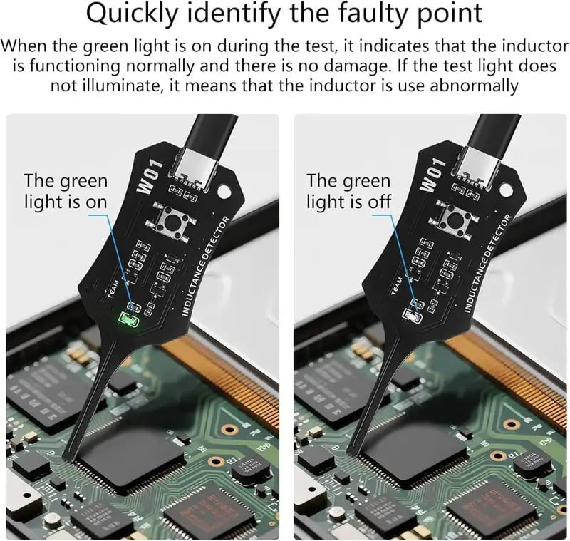 ⚡Type-C Inductance Tester Motherboard Coil Tester, Electronic Circuit Board Inductor Detector