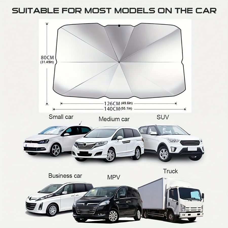 🌊2026 Summer Hot Sale-💥2026 Foldable Anti-UV Windshield Sunshade