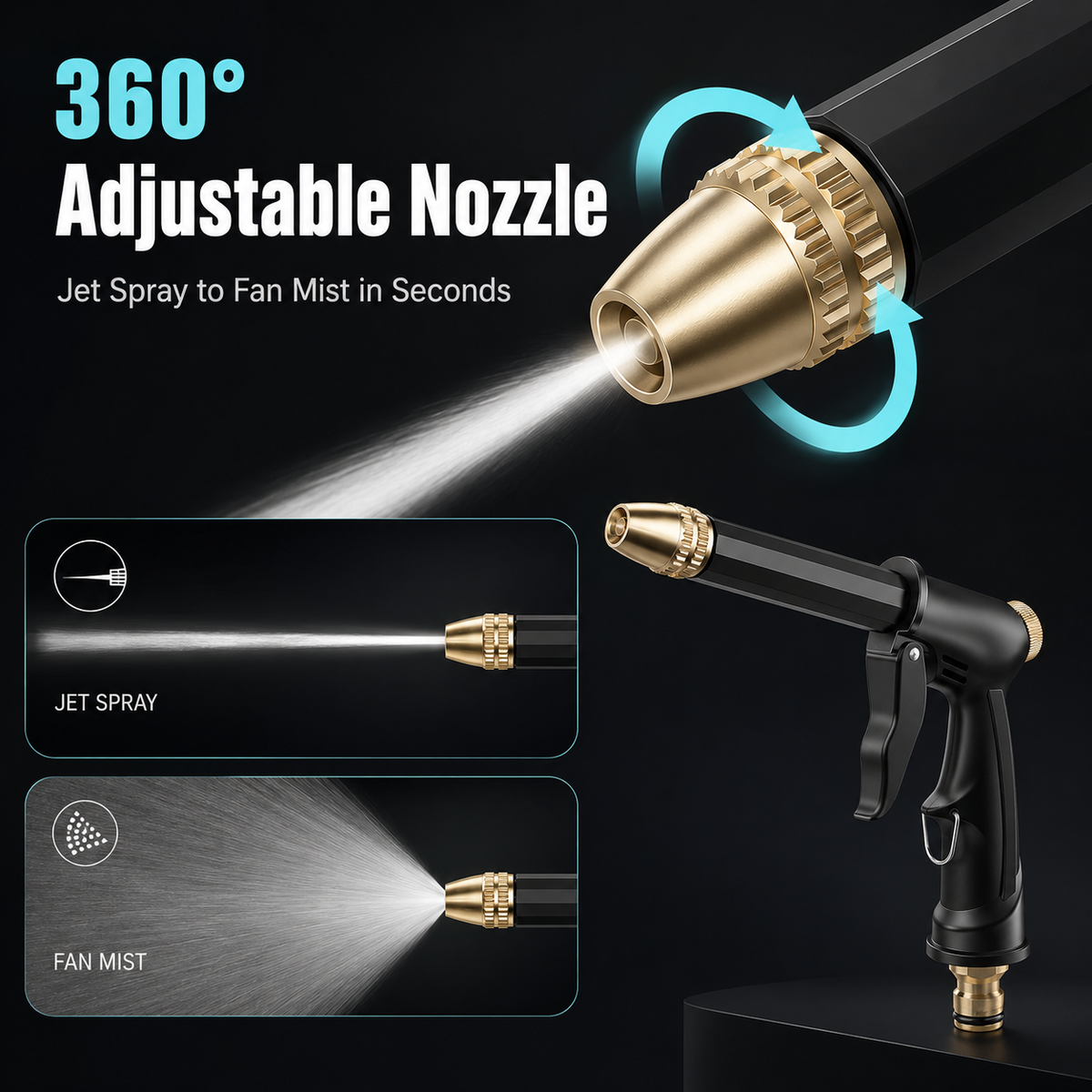 💕🚿 High-Pressure Hose Spray Gun for Car Wash & Outdoor Cleaning