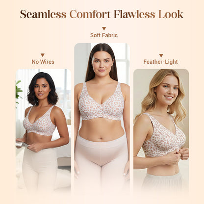 💗LAST DAY SALE 50% OFF⚡50K+ SOLD!!💕 Jelly Wireless Womens Comfortable Wireless Bras Push Up Bralettes Seamless Tshirts Bras Deep V Everyday Bras
