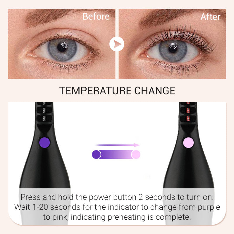 🔥2026 HOT SALE🔥✨Heated Eyelash Curler for Long lasting Natural Curling