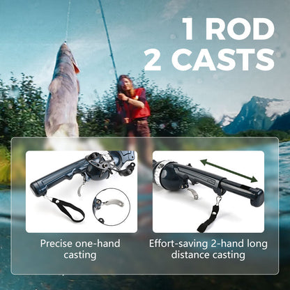 🔥Foldable Fishing Rod Double rocker arm sea rod