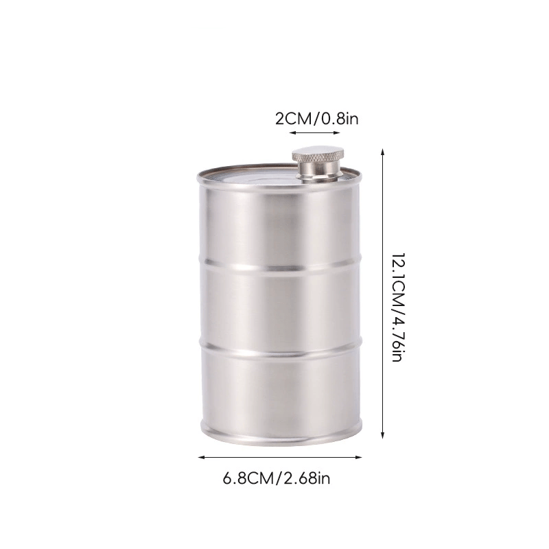350ml/750ml Oil Drum Anti-rust Leak-proof No Odor Portable Wine Storage🛢Food Grade Camping Whisky Flagon Wine Jug Camping Supplies【liquor is not included】