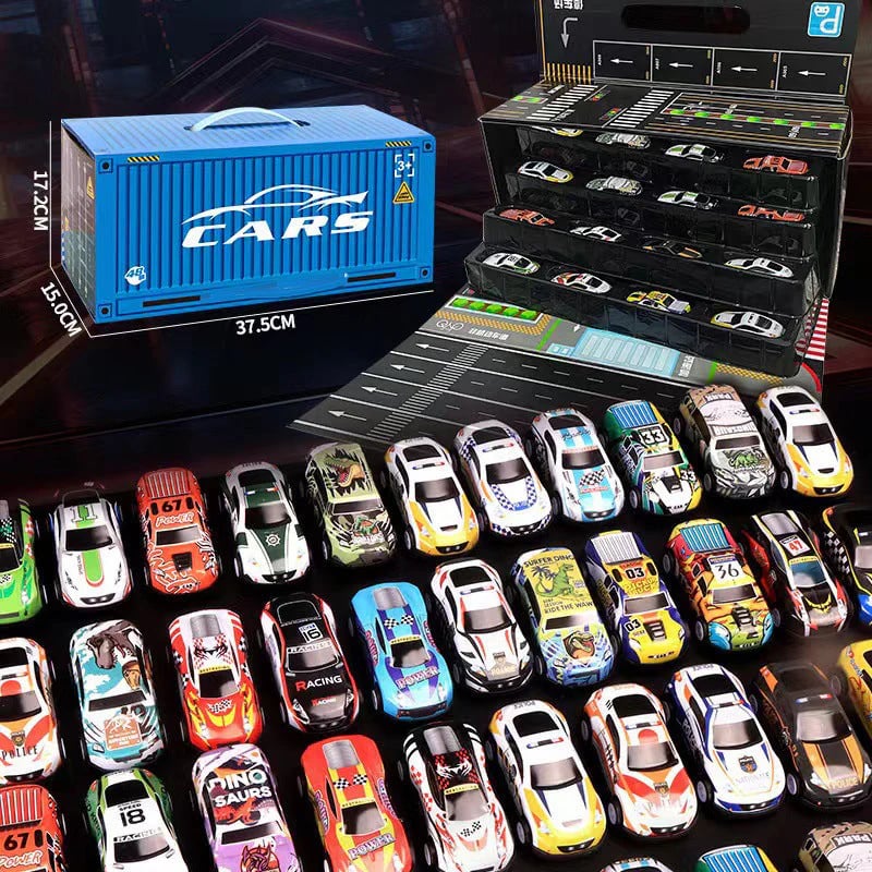49% OFF🎁48 Mini Pull-Back Cars with Built-In Garage Set