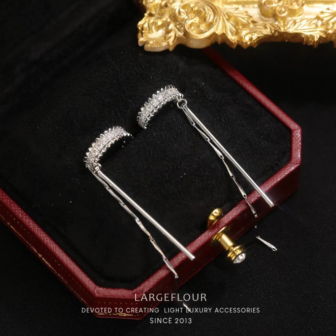 💎Hot sale💎✨Cube molecular tassel long ear clip