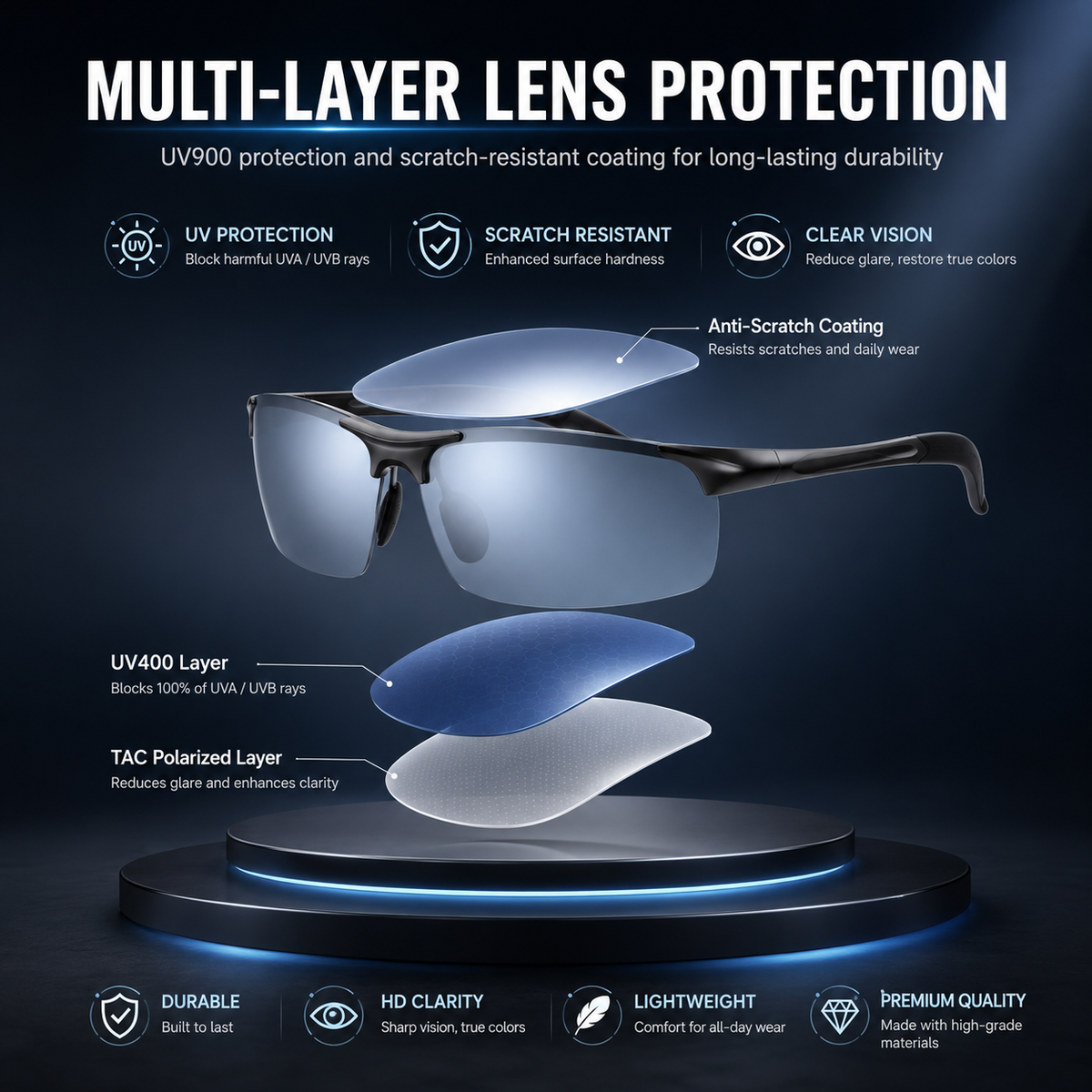 🔥2026 Hot Sale✨New-Photochromic Sunglasses with Anti-glare Polarized Lens