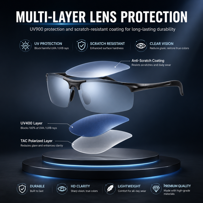🔥2026 Hot Sale✨New-Photochromic Sunglasses with Anti-glare Polarized Lens