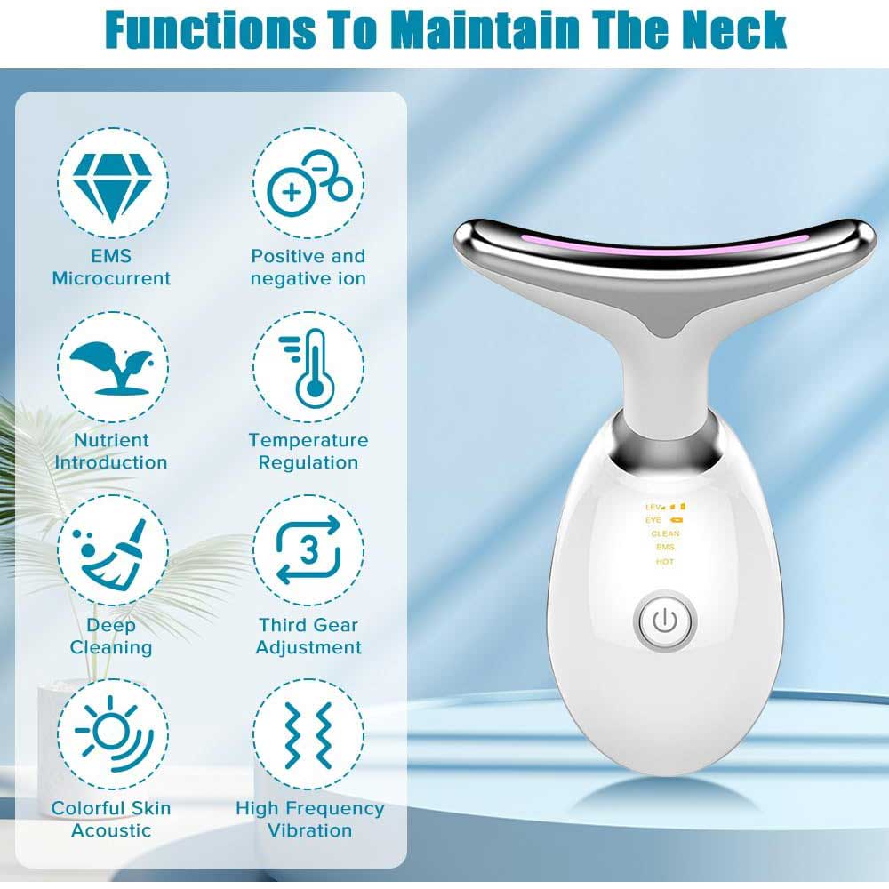 ✨ LED Face & Neck Massager – Sculpt, Lift & Glow