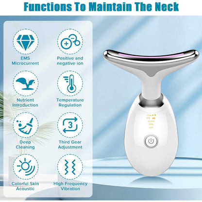 ✨ LED Face & Neck Massager – Sculpt, Lift & Glow