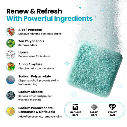 Washing machine cleaning tablets are a must-have for families with pets.