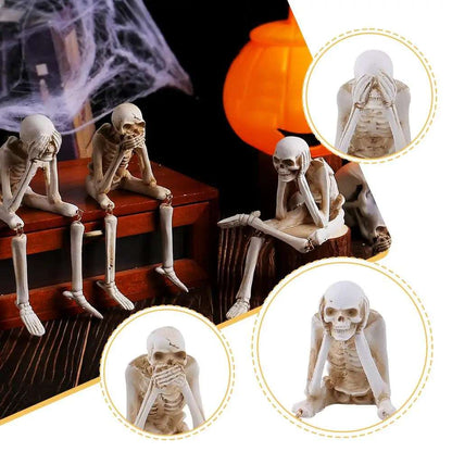 2025 Don't Listen / Don't Look / Don't Say / Creative Halloween Skull Decoration