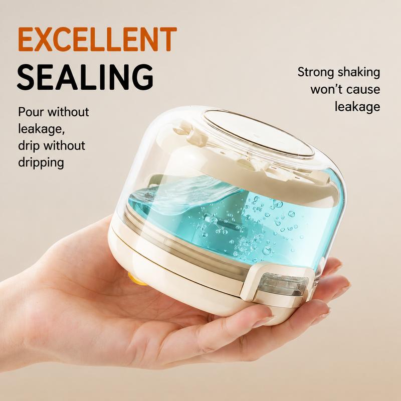 New ! Biodolla Rotating Manual Vortex Orthodontic Retainer Cleaner | Cute Cartoon Retainer Storage Case