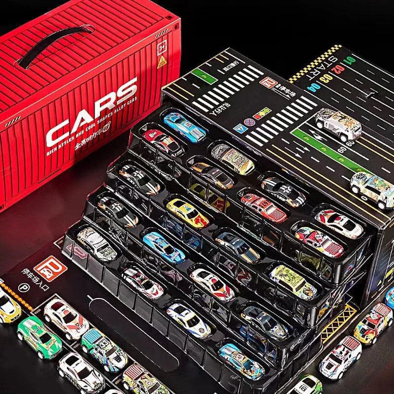 49% OFF🎁48 Mini Pull-Back Cars with Built-In Garage Set
