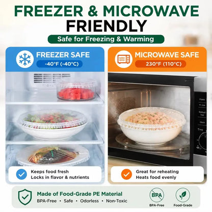 ⏰Limited-time offer: Buy 3 get 2 free! 🥗Food-grade disposable plastic wrap(1 pack of 100)