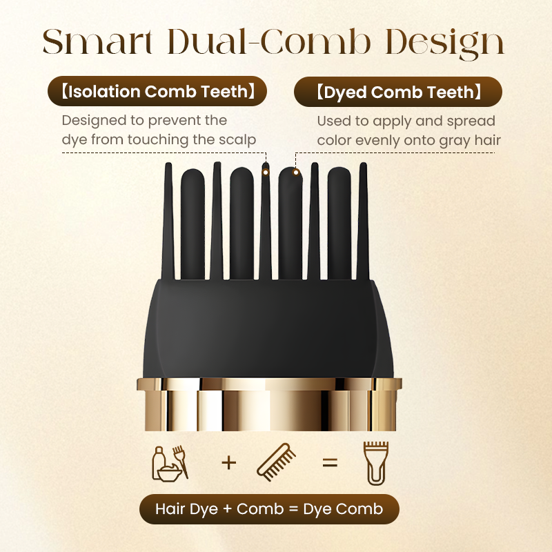 🔥Flash Sale💖2-in-1 Convenient Hair Dye Comb For Gray Hair
