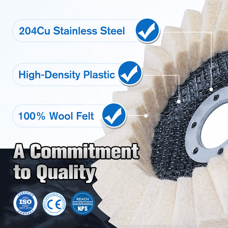 🔥LAST DAY -50% OFF🔥✨ Achieve A Mirror Finish –Wool Felt Flap Polishing Disc