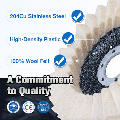 🔥LAST DAY -50% OFF🔥✨ Achieve A Mirror Finish –Wool Felt Flap Polishing Disc